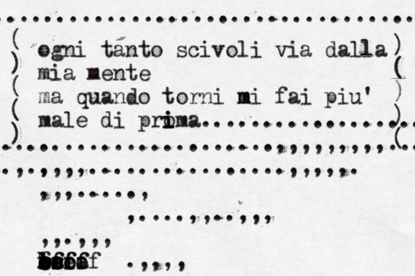 ogni tanto scivoli via dalla mia mente ma quando torni m mi fai piu' male di proma i i i ................... .......................,,,,,,,,,..., ,,,,................,,,,,. ,.,., ,,,....., ,....,,..,,, ,,.,,, .,,,, e o o l l h r o b e r ta co sc ia fff fffff ere oooo ................................... ( ) ( ( ) ) ( ) ) ( 