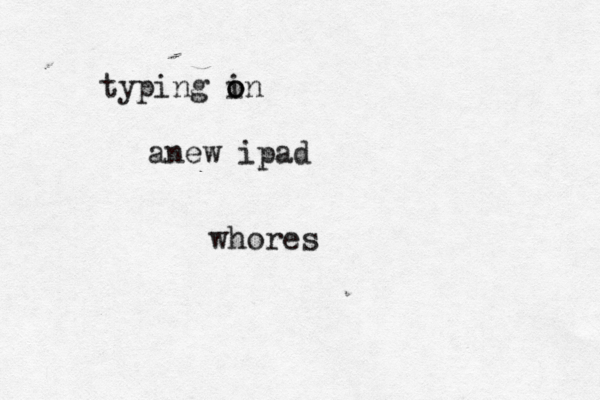 typing in o o anew ipad whores 