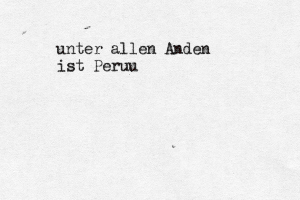 unter allen Anden ist Peruu 