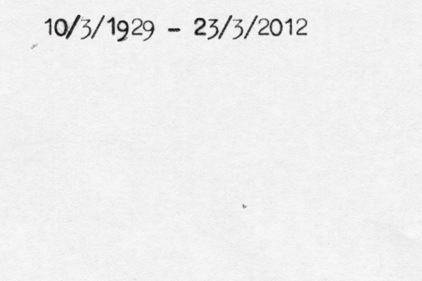 10/3/1929 - 23/3/2012