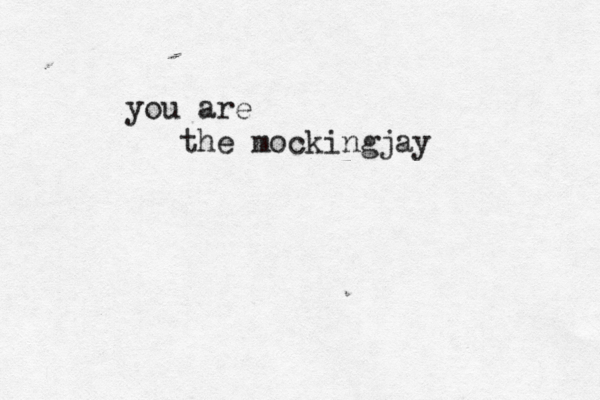 you are the mockingjay 