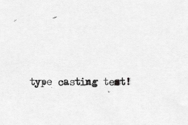 type casting test! 