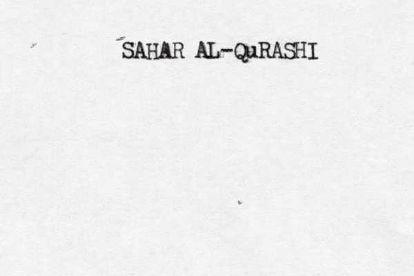 SAHAR AL-QuRASHI 