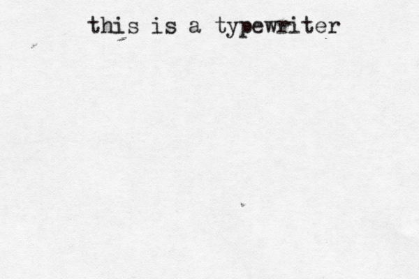 this is a typewriter
