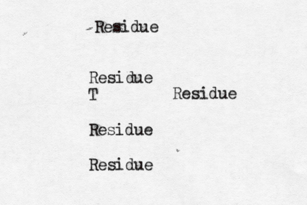 ää Residue T Residue Residue Residue Residue