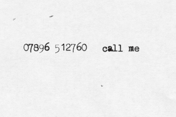 07896 512760 call me