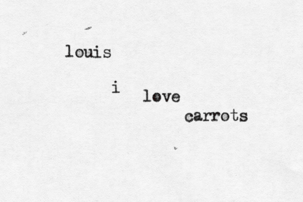 louis i love carrots 