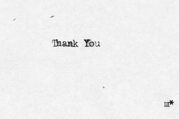 Thank You m* 