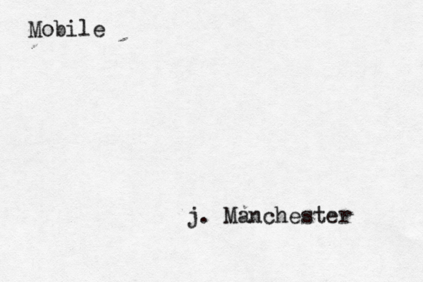 Mobile j. Manchester 