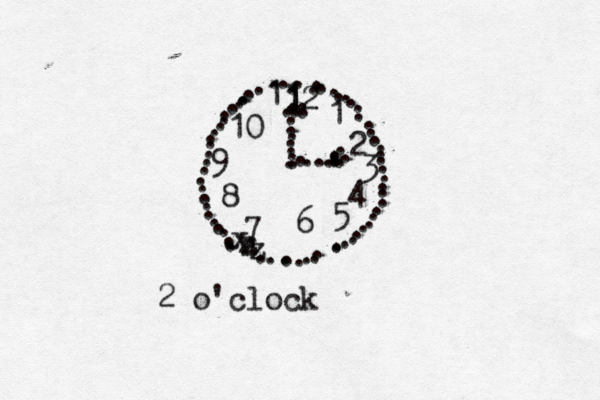 . ................................ ....zzzx.............................. 12 1 2 3 45 6 7 8 9 10 11 . ......................... 2 o'clock