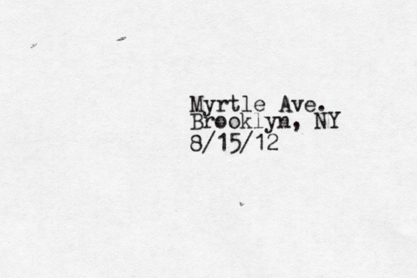 Myrtle Ave. Brooklyn, NY 8/15/12 