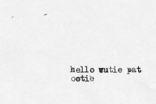 hello v cutie pat ootie