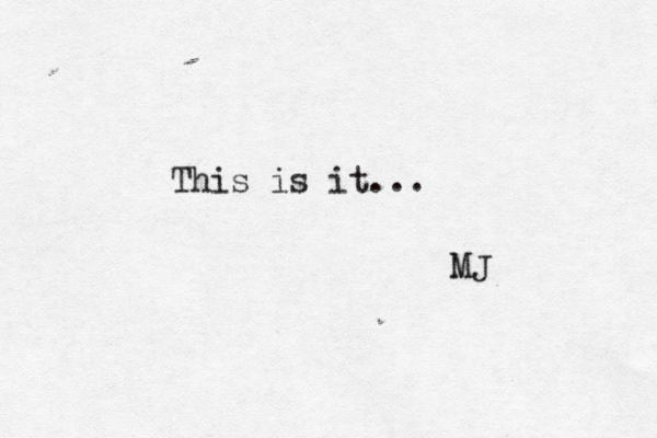 This is it... MJ