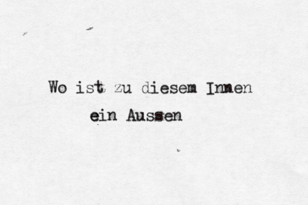 Wo ist zu diesem Innen e ein Aussen 