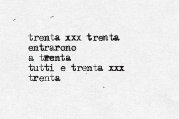 trenta xxx trenta entrarono a trenta tutti e trenta xxx trenta