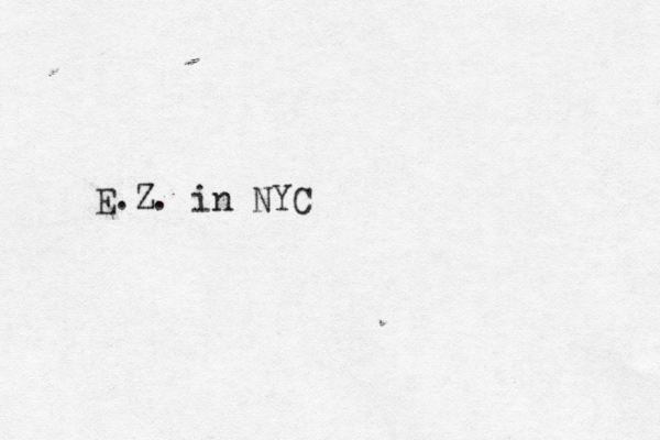 E.Z. in NYC