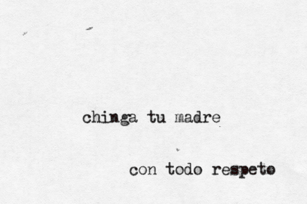 chinga tu madre con todo respeto 
