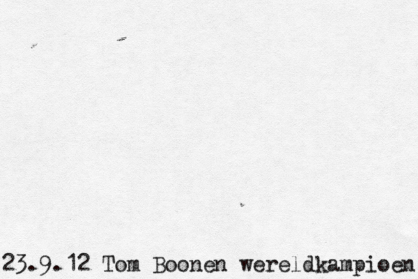 23.9.12 Tom Boonen wereldkampioen 