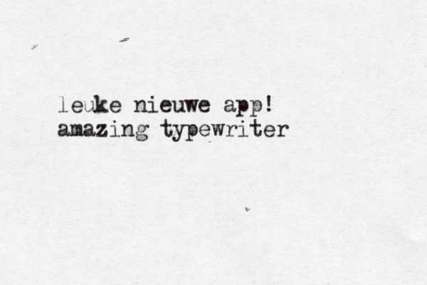 leuke nieuwe app! amazing typewriter