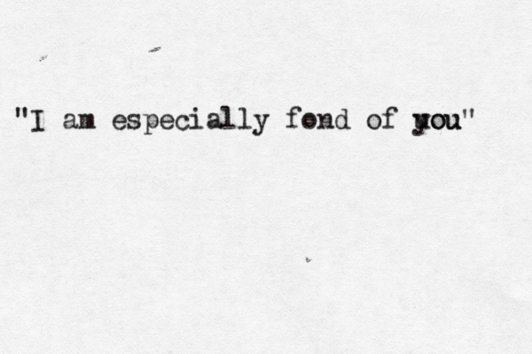 "I am especially fond of u yo ou u" 