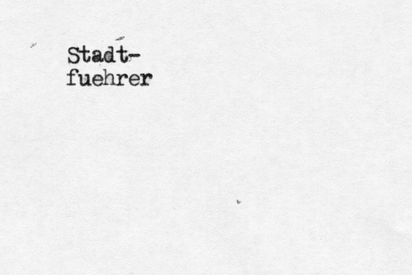 Stadt- fuehrer