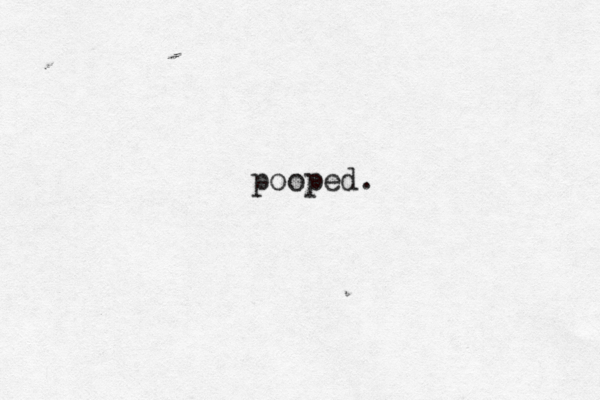 pooped.