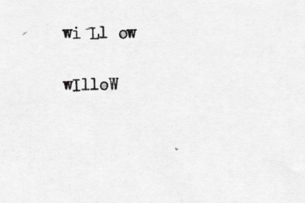 wi Ll ow wIlloW