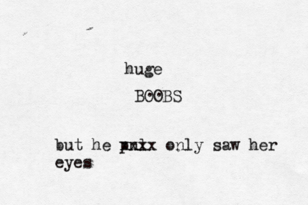 BOOBS .. huge but he pnl xxxx only saw her eyes 