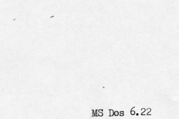 MS Dos 6.22 