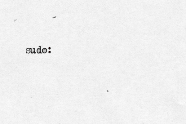 sudo: 