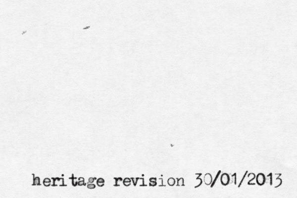 heritage revision 30/01/2013 