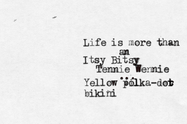 Life is more than an Itsy Bitsy Tennie Wennie ... Yellow pil olka-dor t t bikini