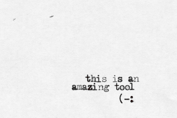 this is an amazing tool < <(-: 