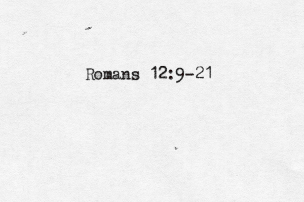 Romans 12:9-21 