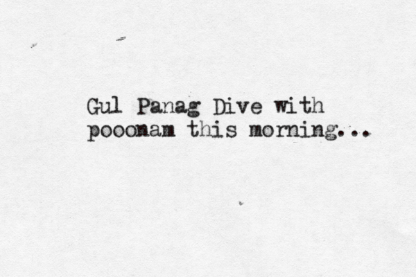 Gul Panag Dive with pooonam this morning... 