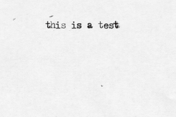 this is a test