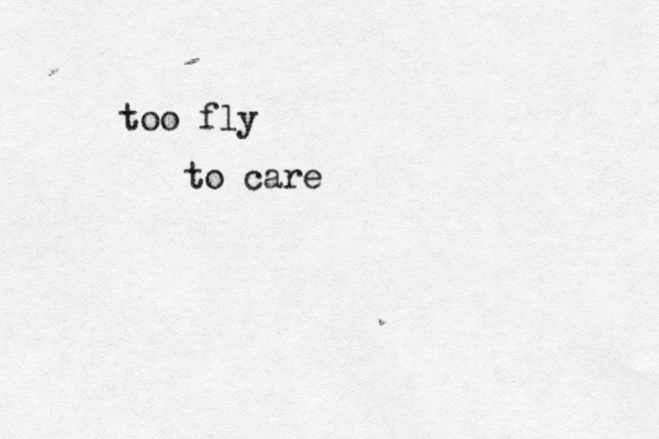 too fly to care 
