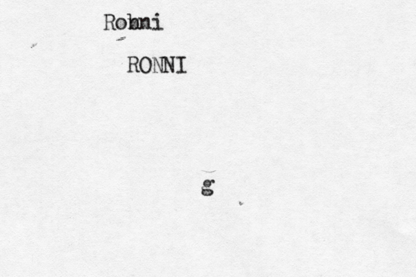 g Rob nni RONNI 