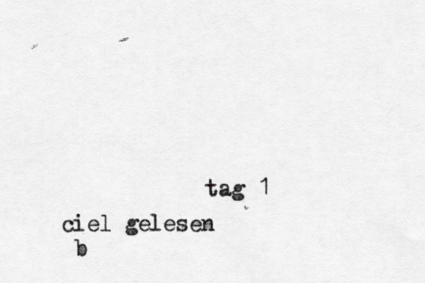 tag 1 ciel gelesen b 