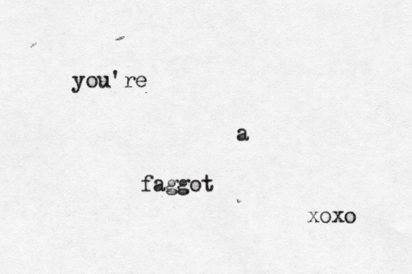 you're a faggot xoxo 