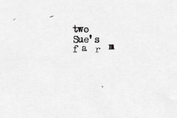 two Sue's f a r m 