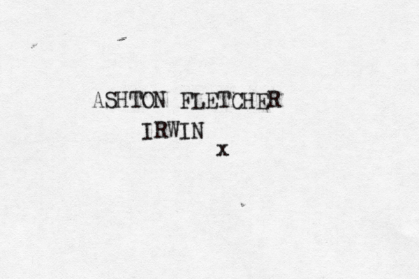 ASHTON FLETCHER IRWIN < x 