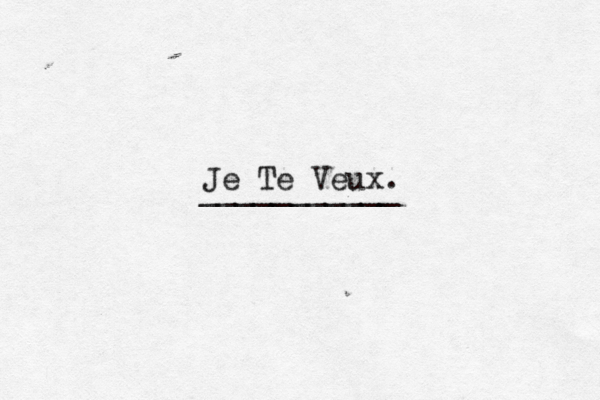Carr Je Te Veux. ___________ 