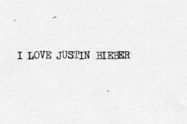 I LOVE JUSTIN BIEBER