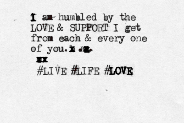 i I I I am humbled by the LOVE & SUPPORT I get from each & every one of you b . x x x x m v v xx c x x x z x x x zx x z x z x z z ... #LIVE #LIFE #LOVE LOVE LOVE LOVE 