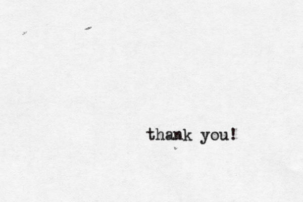 thank you!