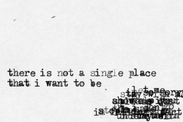 there is not a single place that i want to be let me help you im so sorry please dont go i dont understand let me go stay with me stay with me ah show me its the same i m falling apart stop me 