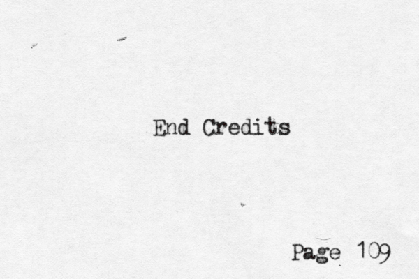 End Credits Page 109 