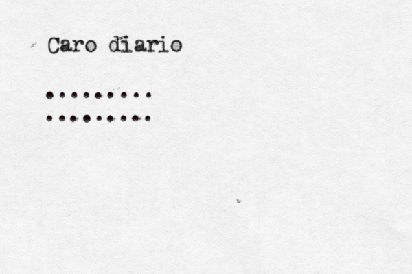 Caro diario ......... ......... 