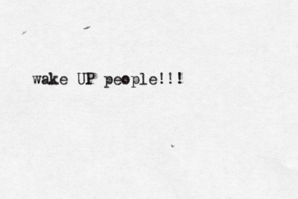 wake UP people!!!